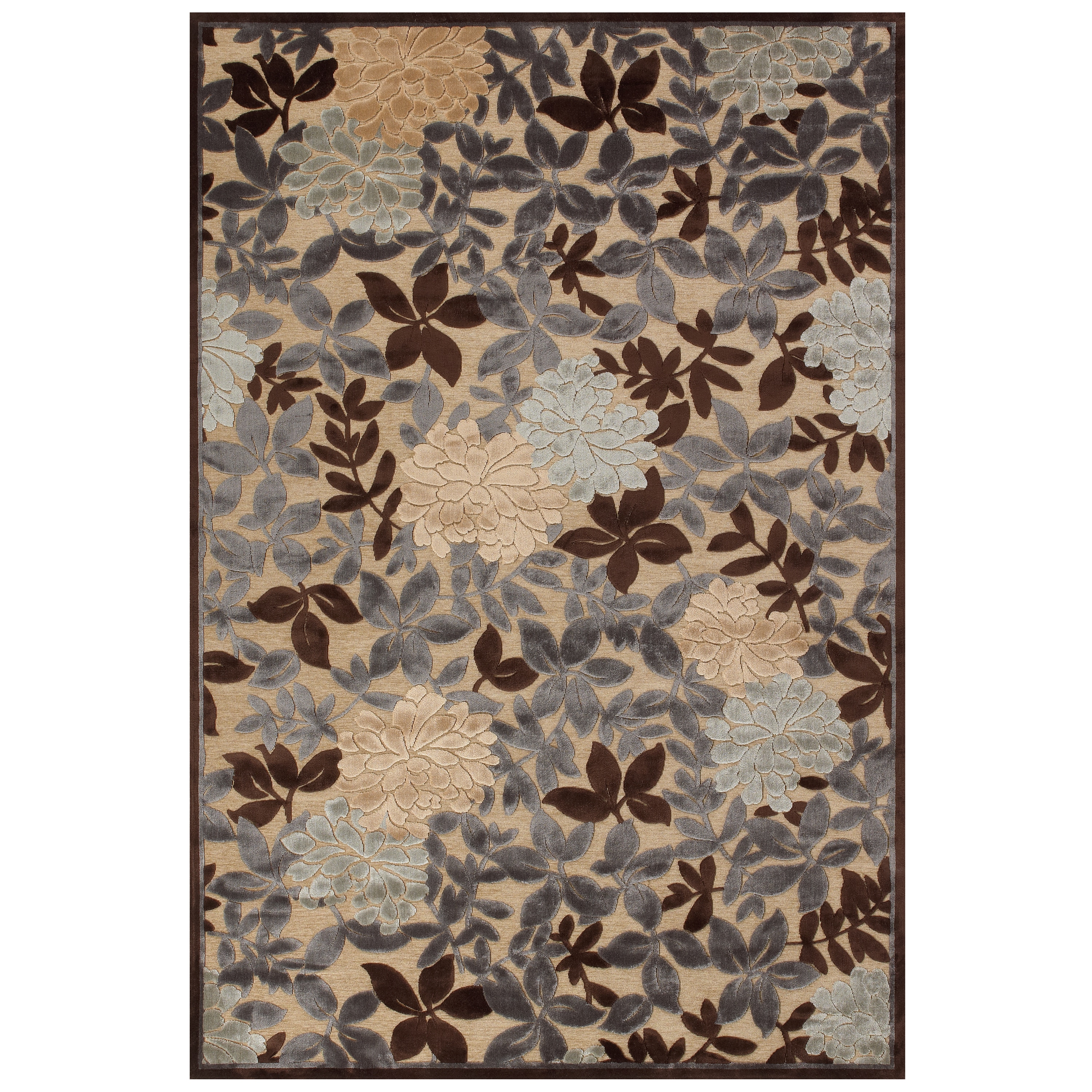 Soho Ivory Dark Grey Rug (98 X 127)