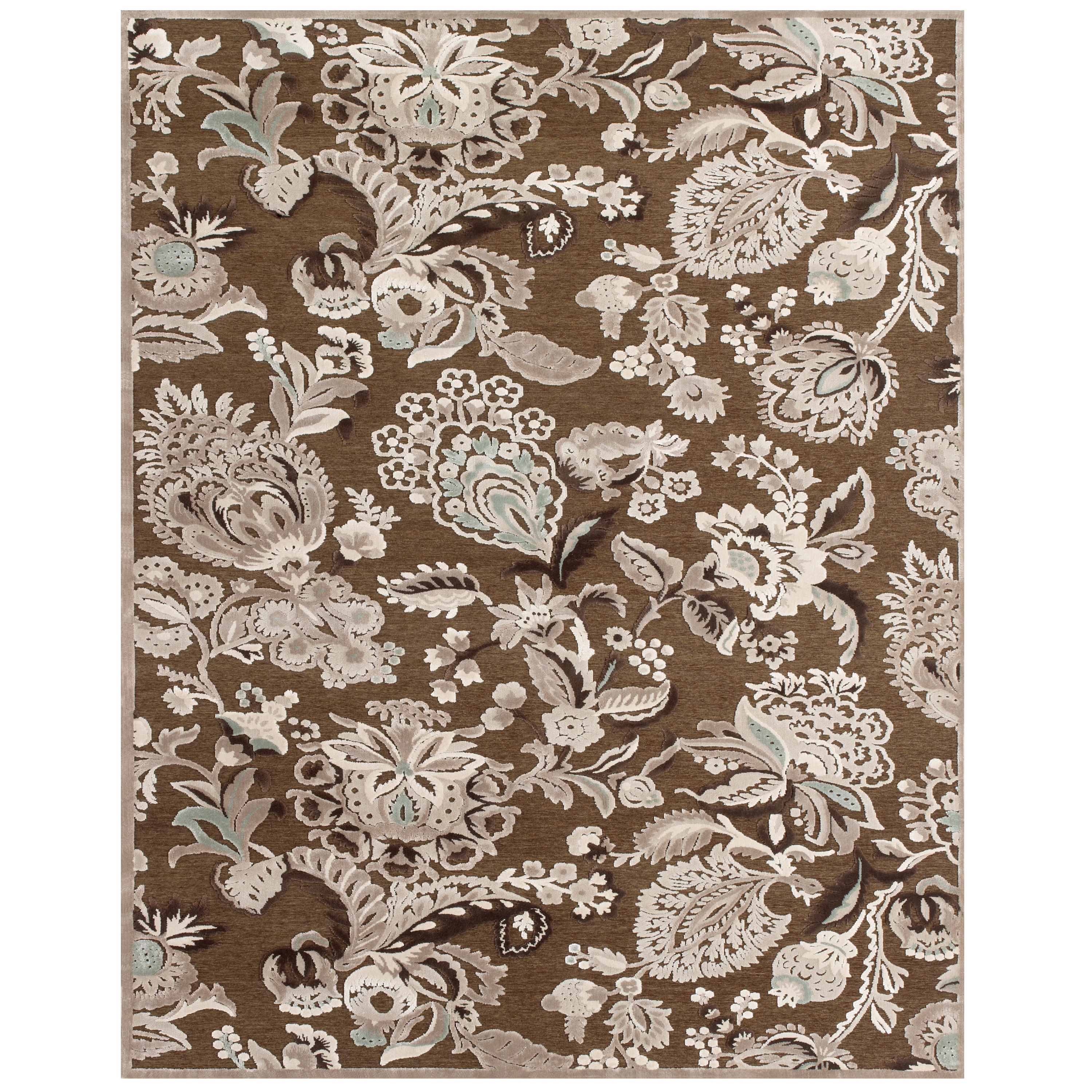 Penelope Coffee Grey Rug (98 X 127)