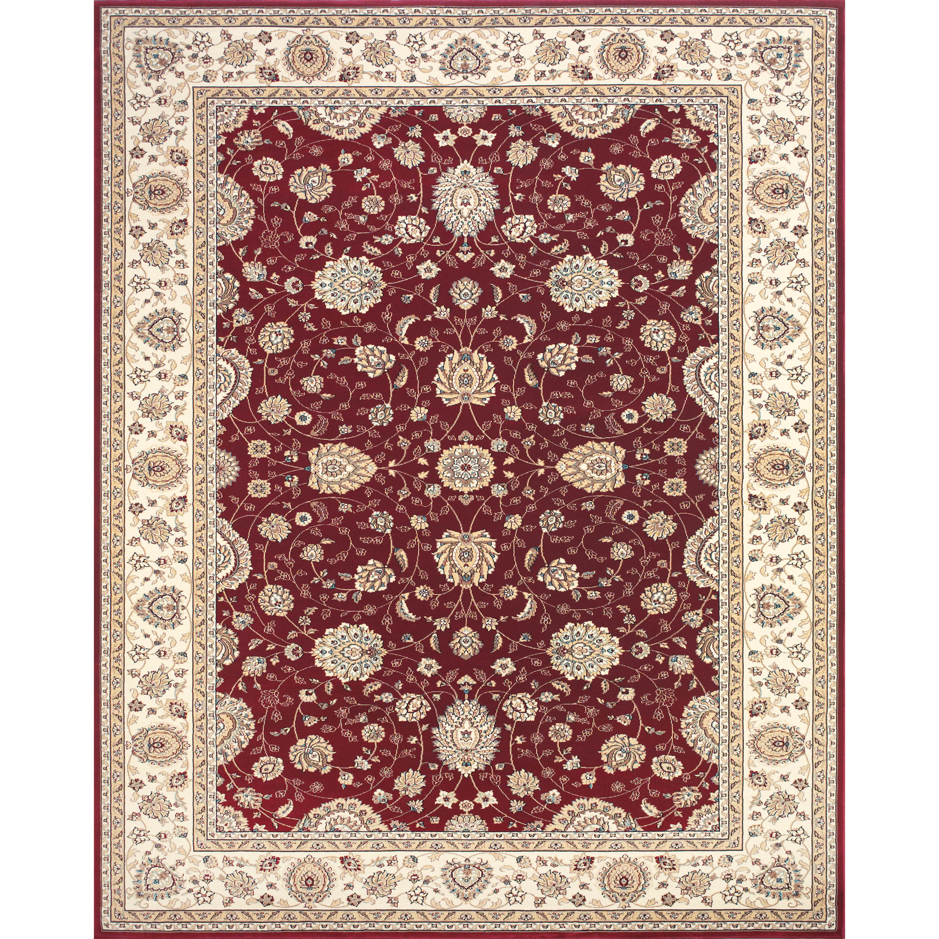 Delia Red Cream Rug (81 X 111)