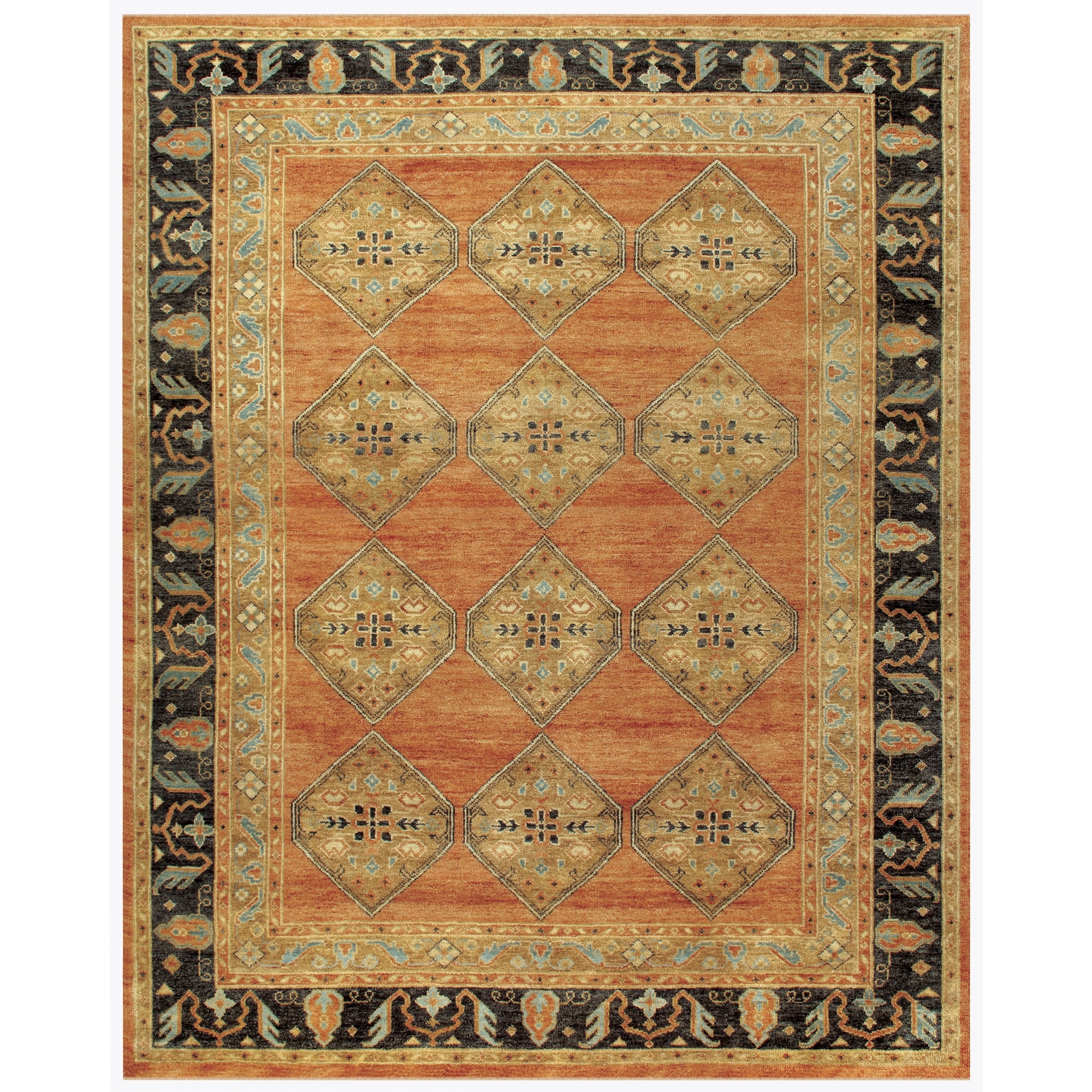 Hunter Rust Charcoal Rug (79 X 99)