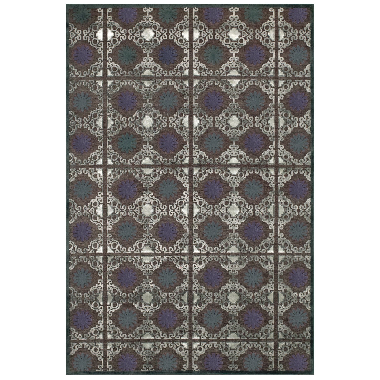 Laois Dark Grey Charcoal Rug (76 X 106)