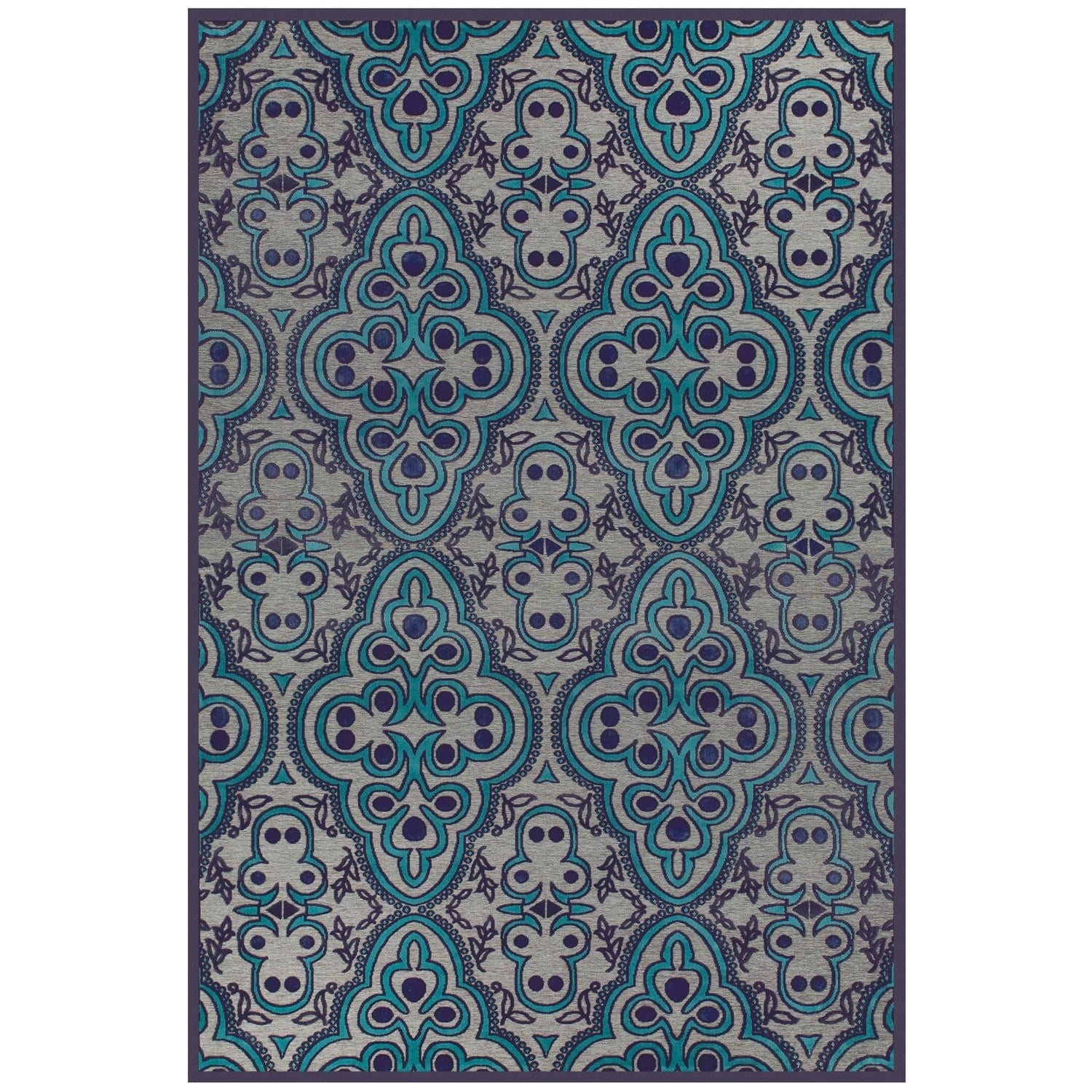 Laois Grey Charcoal Rug (76 X 106)