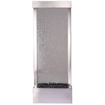 4' Stainless Steel Gardenfall with Clear Glass