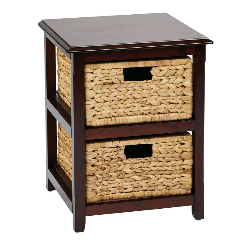 Copper Grove Turtle Mountain Basket Storage Unit with Removable Straw-grass Bins