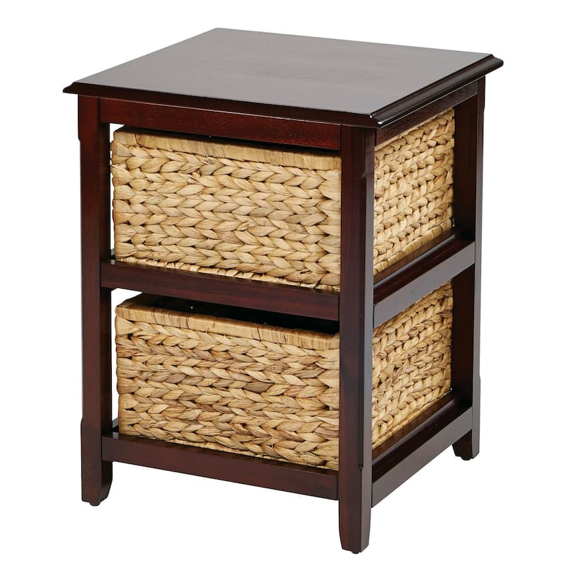 Copper Grove Turtle Mountain Basket Storage Unit with Removable Straw-grass Bins