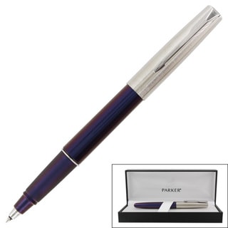 Parker Frontier Chromaflair Purple Chrome Trim Rollerball Black, Medium Point 83229 Pen Parker Rollerball Pens