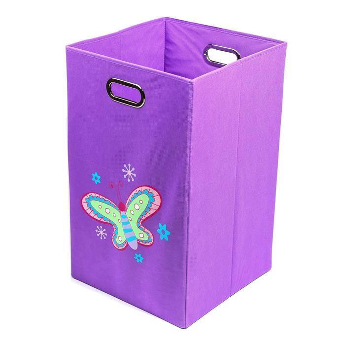 Nuby Purple Butterfly Folding Laundry Bin