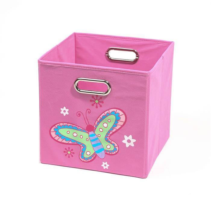 Nuby Light Pink Butterfly Folding Storage Bin