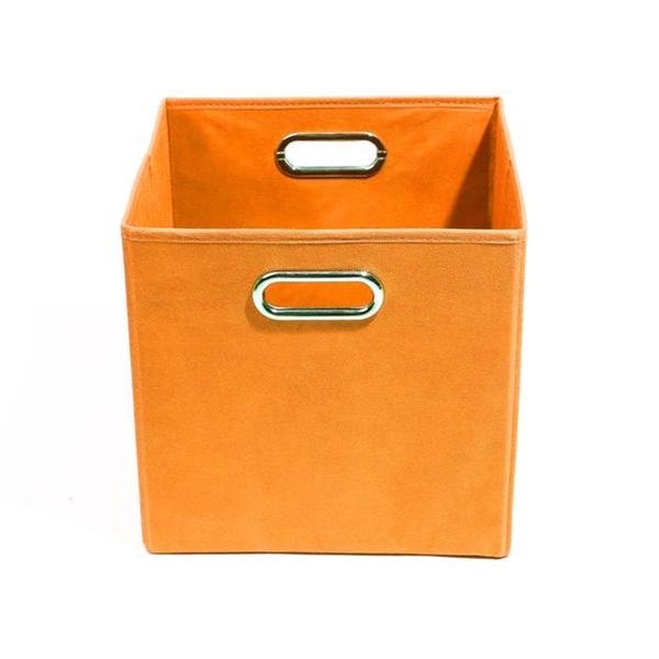 Shop Bold Solid Orange Folding Storage Bin Free Shipping On Orders