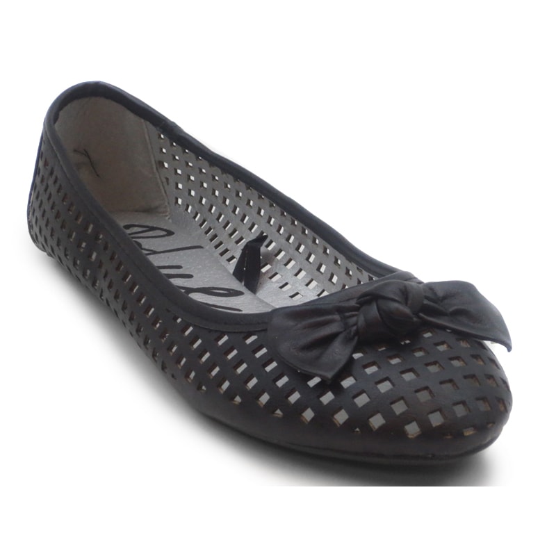 Blue Womens Skink J Black Perforated Almond toe Flats  