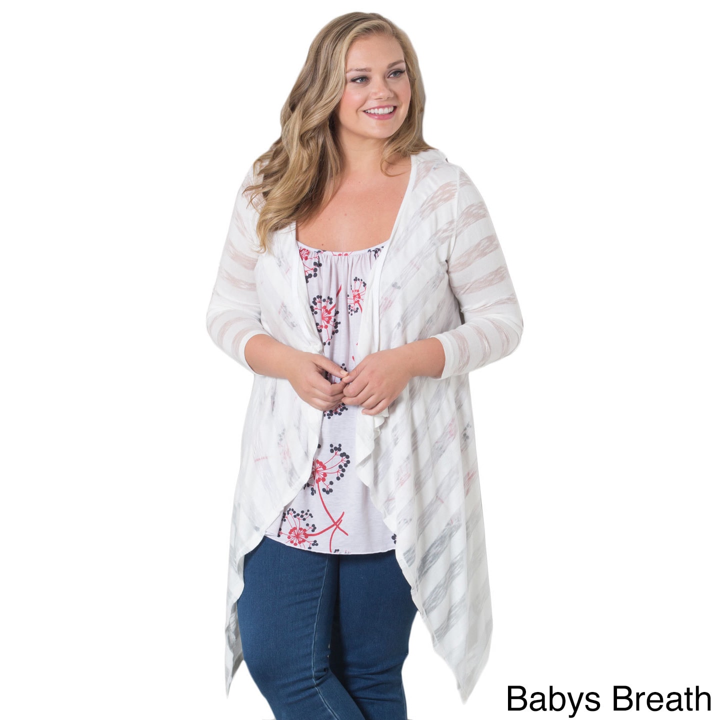 Sealed With A Kiss Womens Plus Size Caroline Flyaway Cardigan