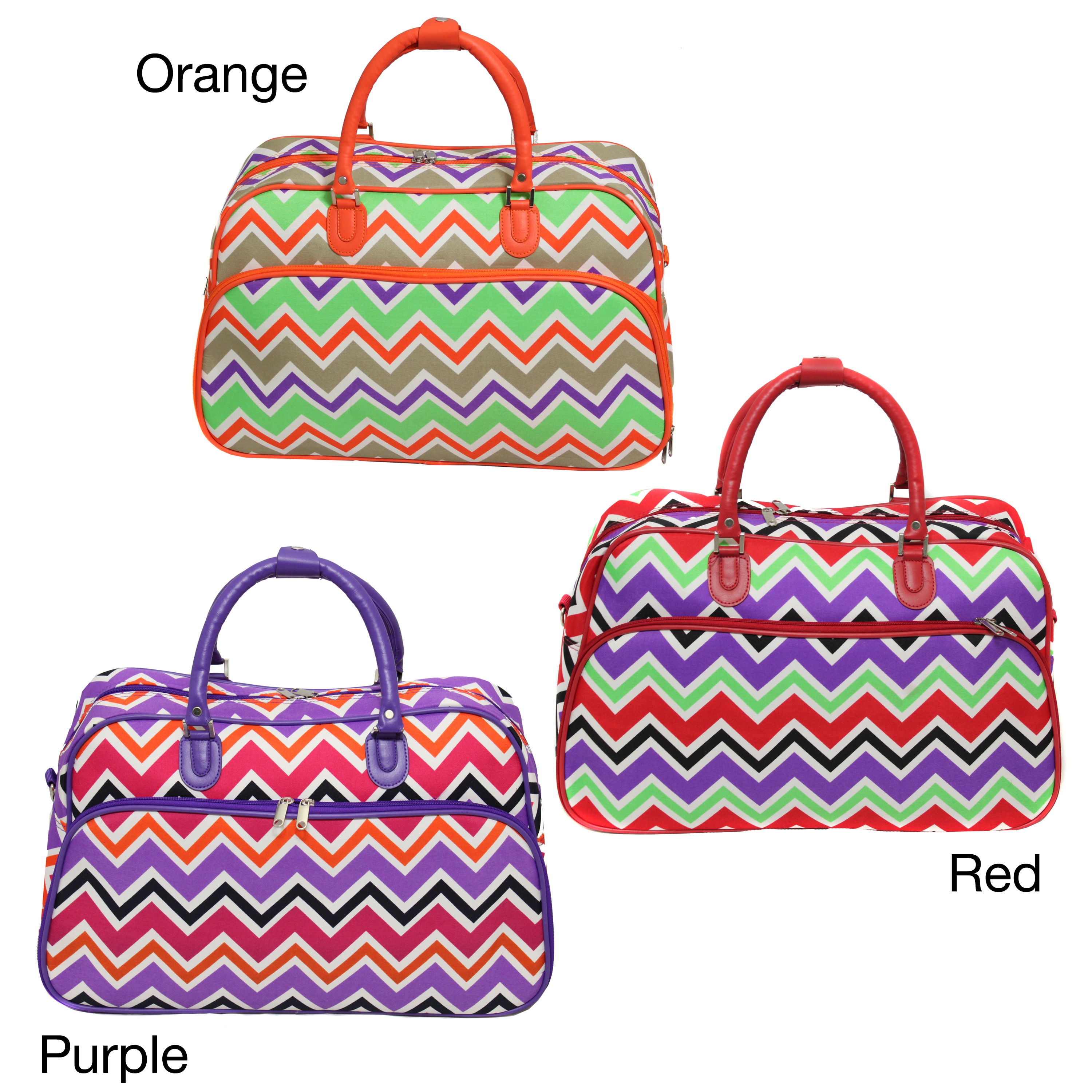 chevron duffle bag