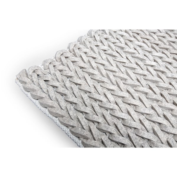 Handmade Braid Rules Silver/ Grey Modern Handmade Eco-friendly