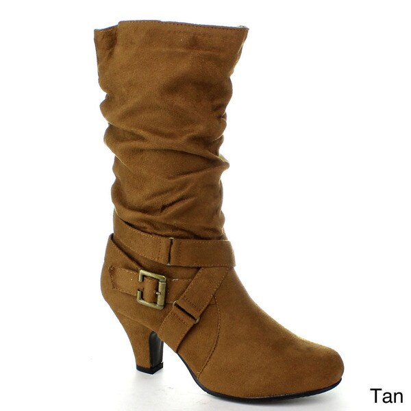 womens suede mid calf boots