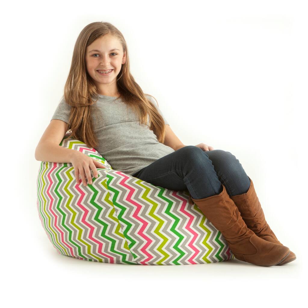 BeanSack Classic Small Zig Zag Multi Print Bean Bag Lounge Chair