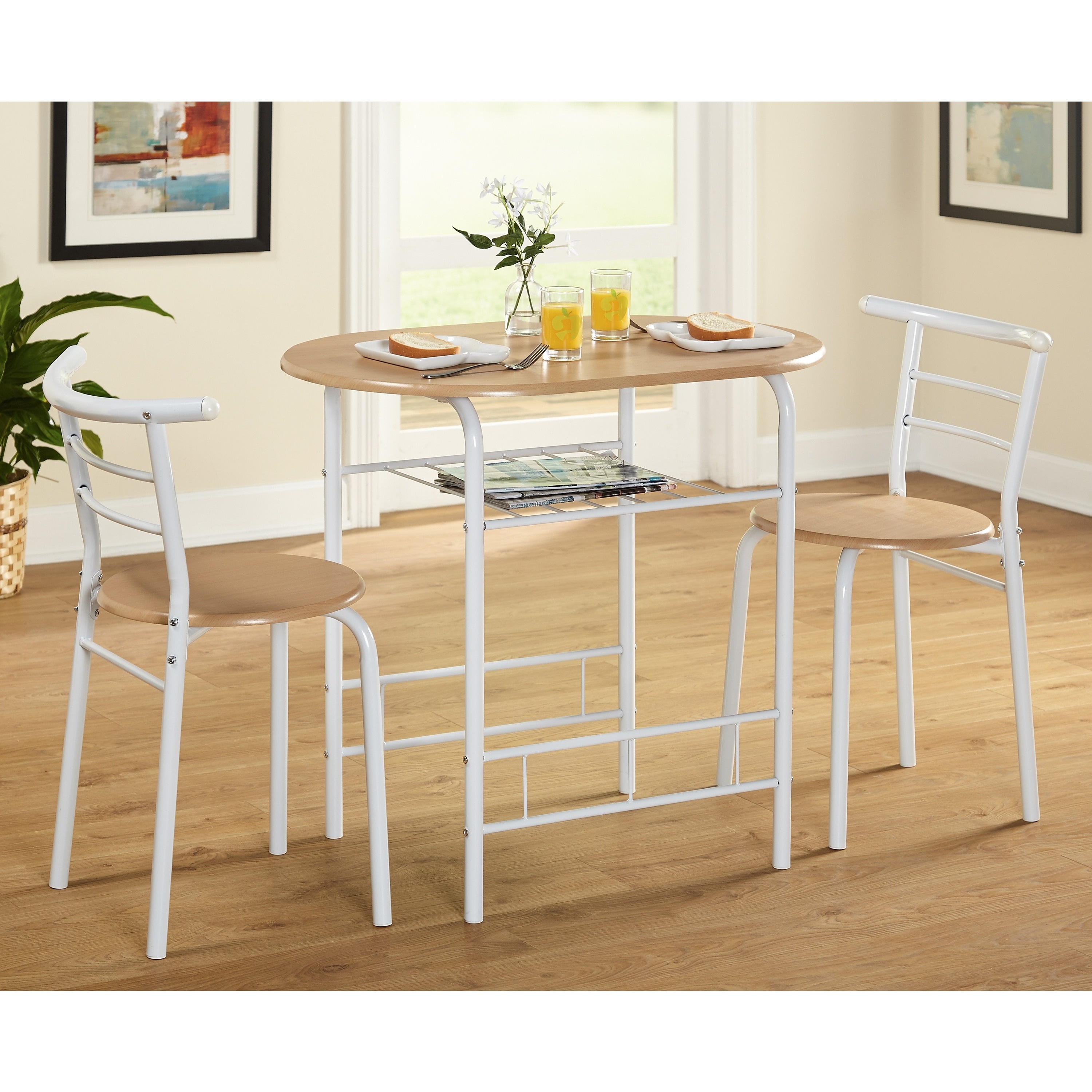 Tms Chloe Two tone 3 piece Bistro Dining Set Neutral Size 3 Piece Sets