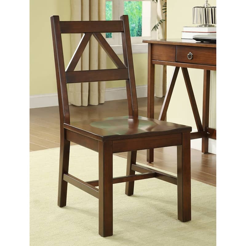 Linon The Gray Barn Pitchfork Antique Tobacco Chair