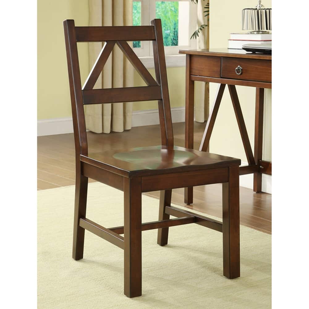 Linon The Gray Barn Pitchfork Antique Tobacco Chair