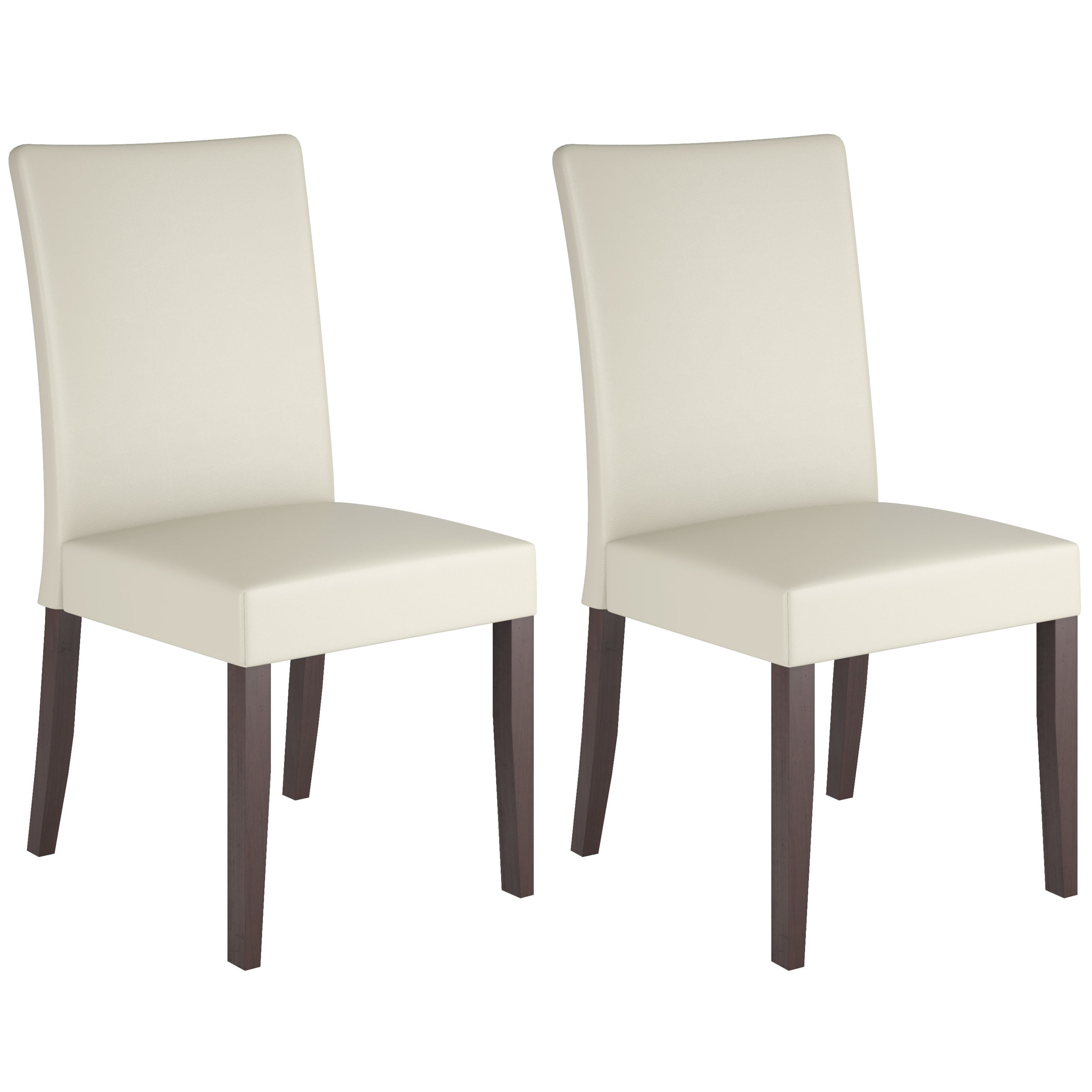 Corliving Atwood Cream Leatherette Dining Chairs (set Of 2)