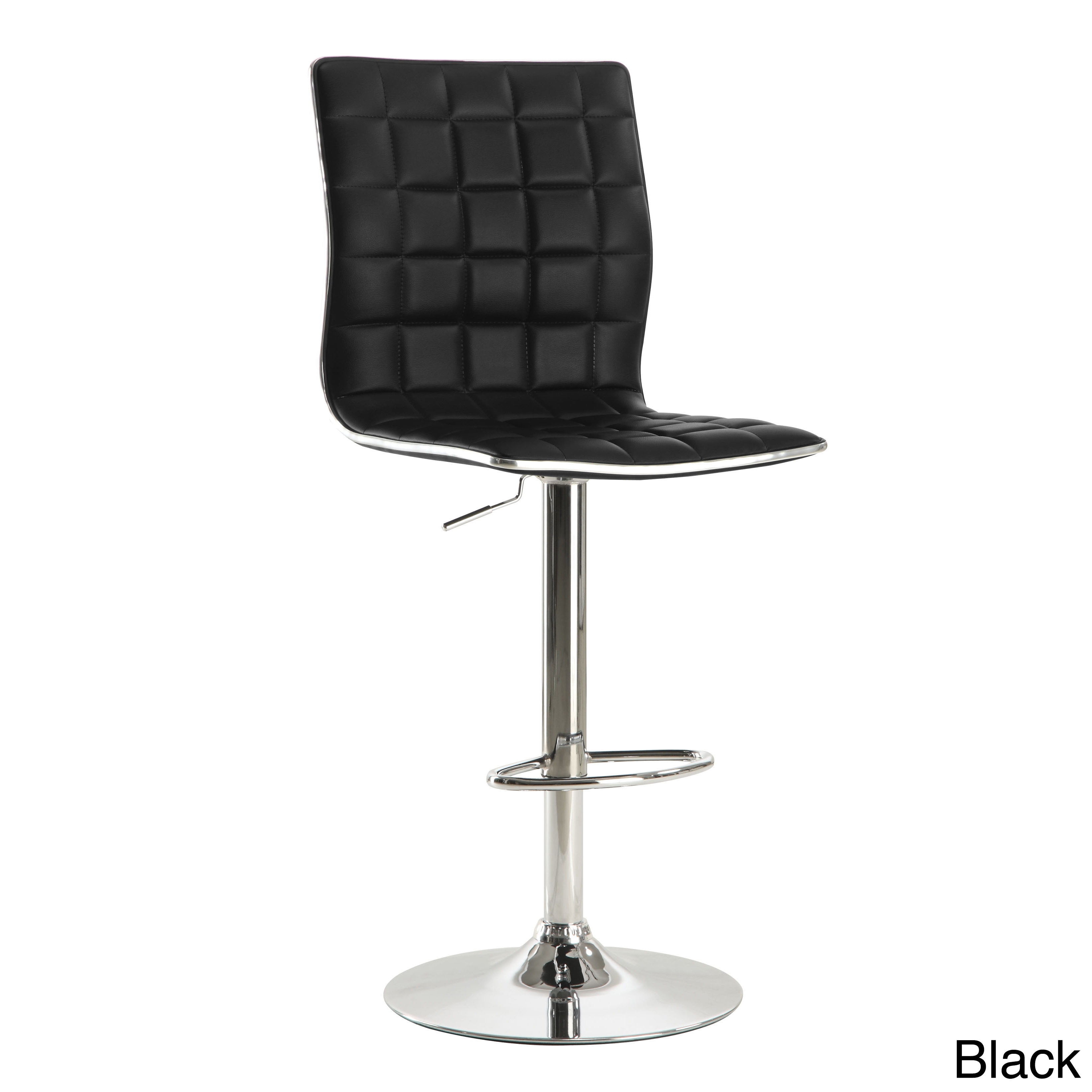 Adjustable Waffle Bar Stool With Footrest (set Of 2)