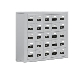 Cell Phone Storage Locker 5 Door High Unit 8 Inch Deep Cell Phone Storage Locker 5 Door High Unit 8 Inch Deep Compartments 25 A Doors Aluminum Surface Mounted Resettable Combo Locks Free Shipping Today