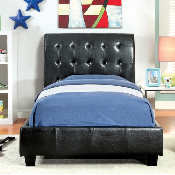 Furniture of America Rova Urban Faux Leather Platform Bed