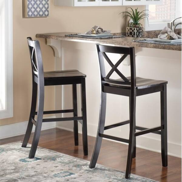 Shop Copper Grove Frunza Black X Back Bar Stool On Sale