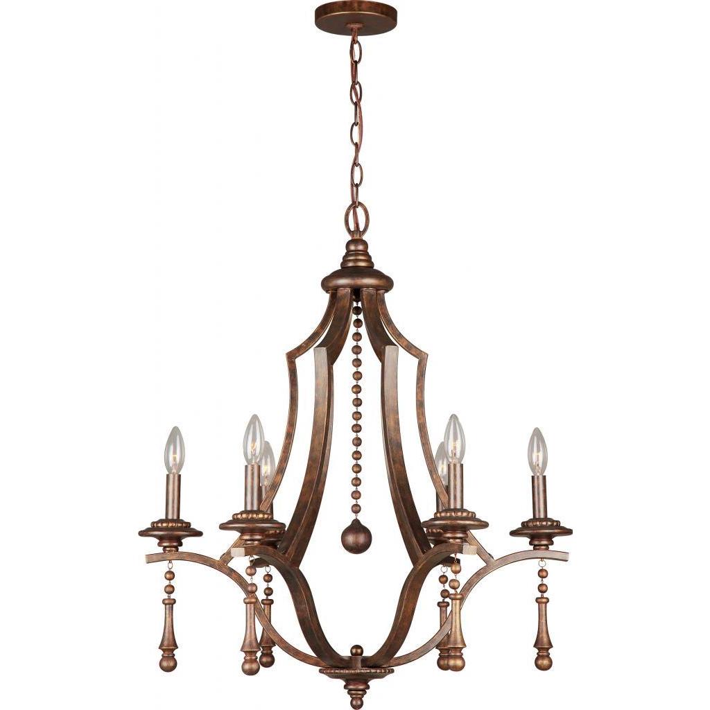 Parson 6 light English Bronze Chandelier