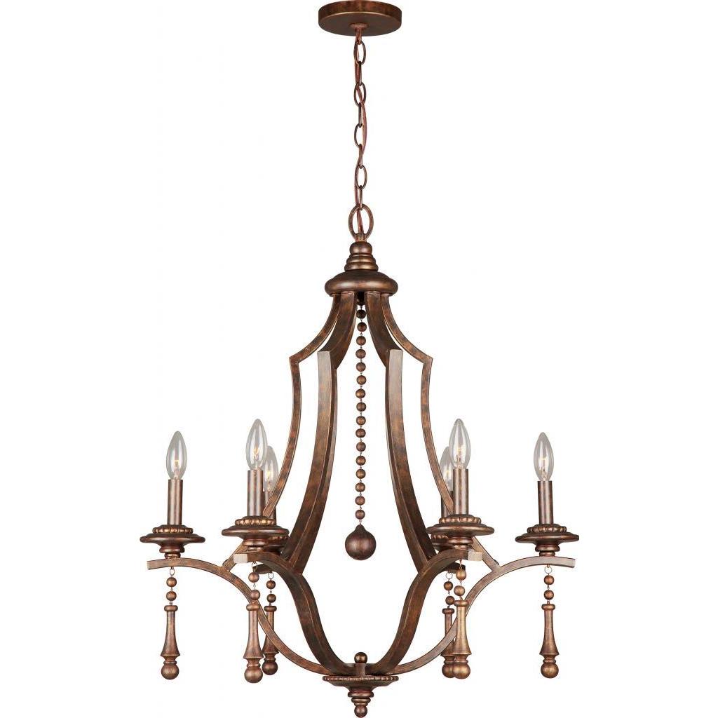 Crystorama Parson Collection 6-light English Bronze Chandelier - Chandeliers For Bedrooms by Overstock.com