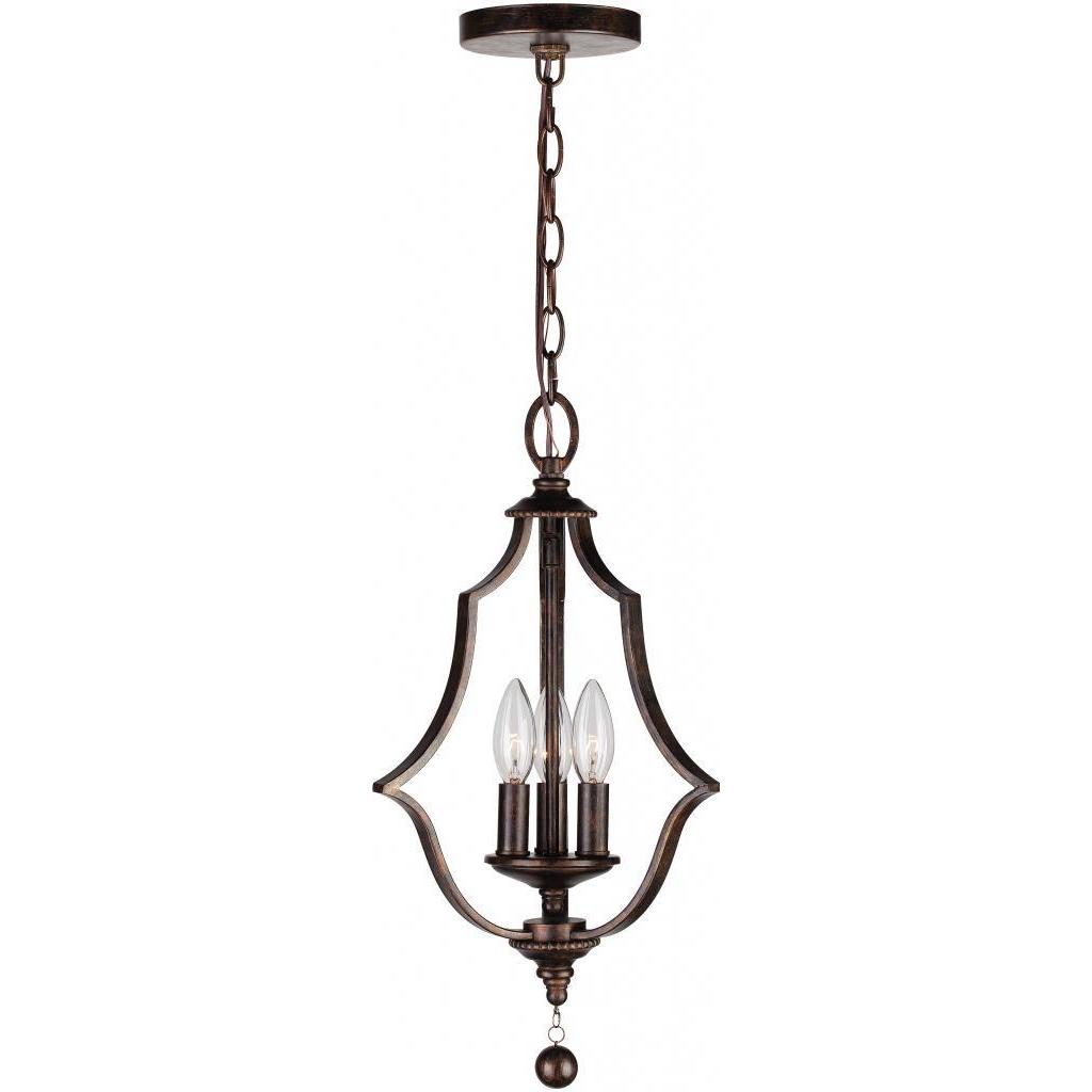 Parson 3 light English Bronze Pendant Light