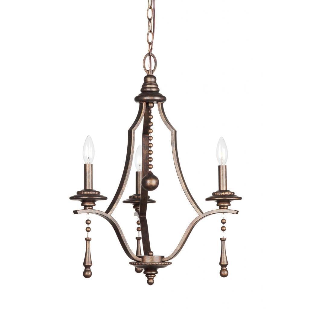 Parson 3 light English Bronze Chandelier