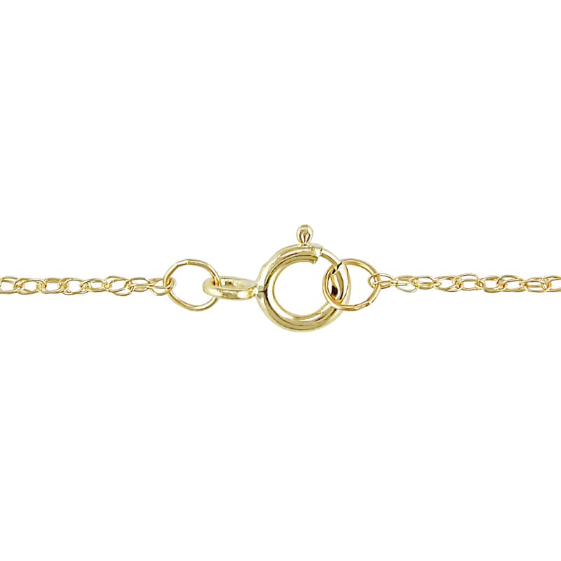 Miadora 10k Yellow Gold Garnet and 1/10ct TDW Diamond Necklace (H-I, I2-I3)