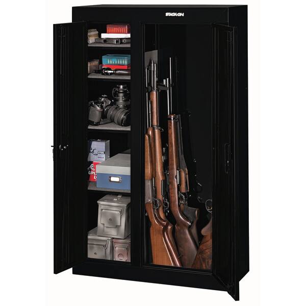 Shop Stack On 10 Gun Double Door Steel Security Cabinet Free