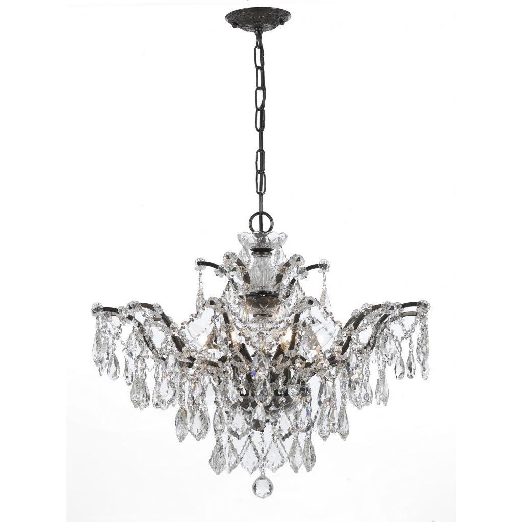 Filmore Vibrant Bronze 6 light Crystal Chandelier