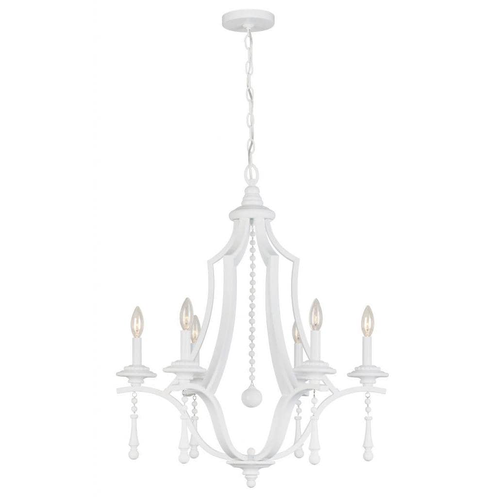 Parson Wet White 6 light Chandelier