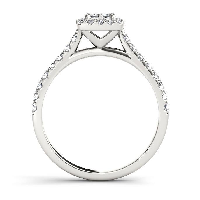 De Couer IGI Certified 10k Gold 1/2ct TDW Diamond Multi Stone Engagement Ring