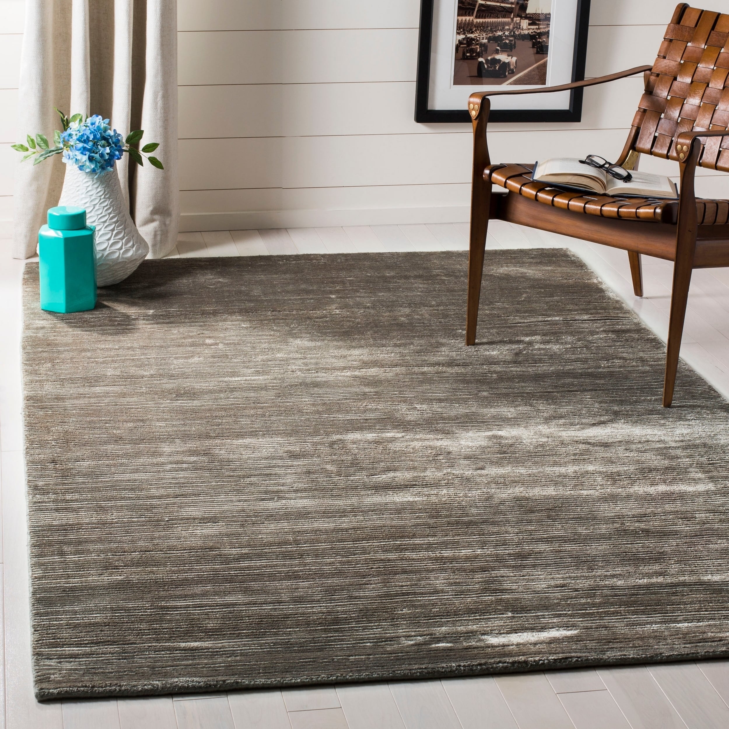 Safavieh Loom knotted Mirage Graphite Viscose Rug (9 X 12)