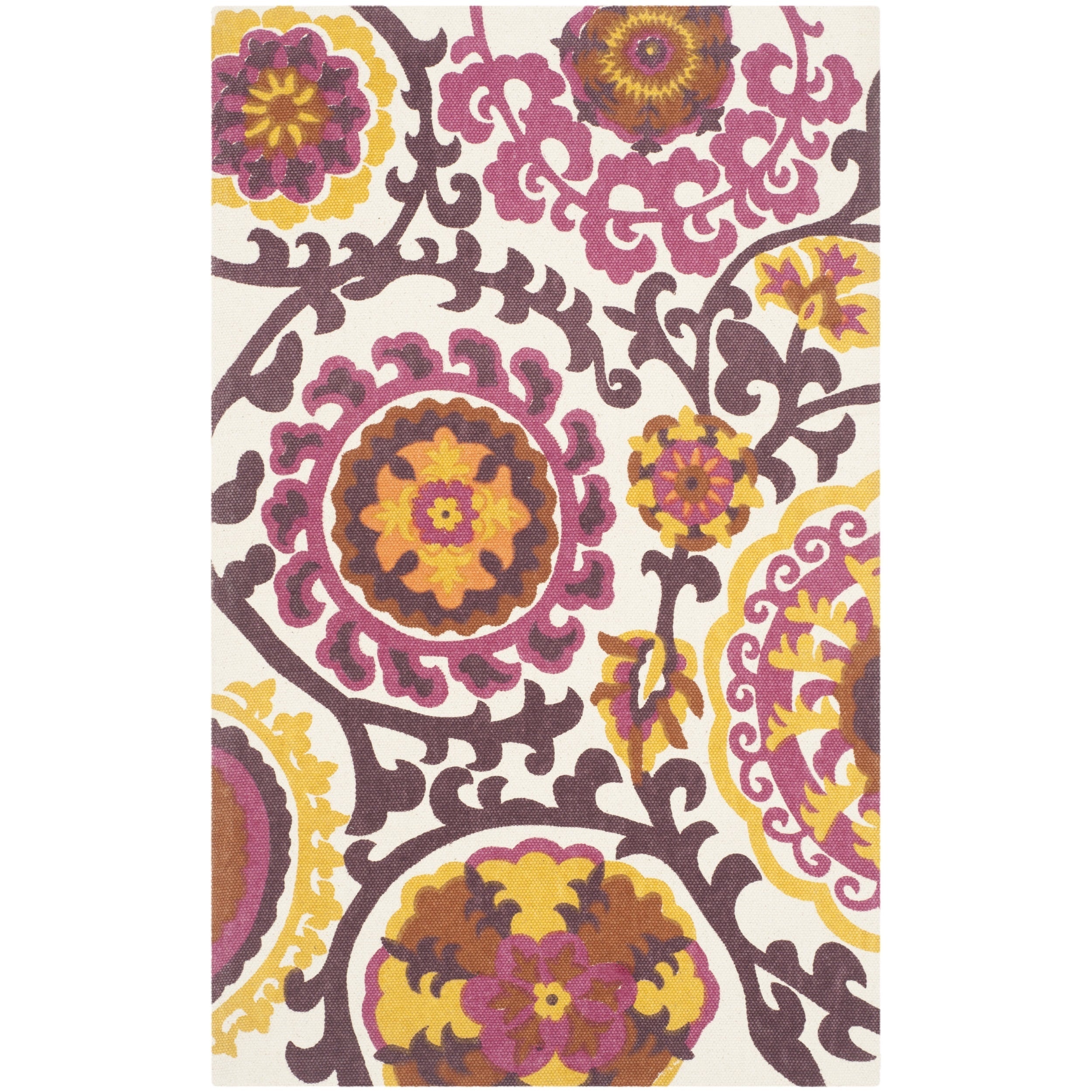 Safavieh Hand loomed Cedar Brook Purple Cotton Rug (23 X 39)