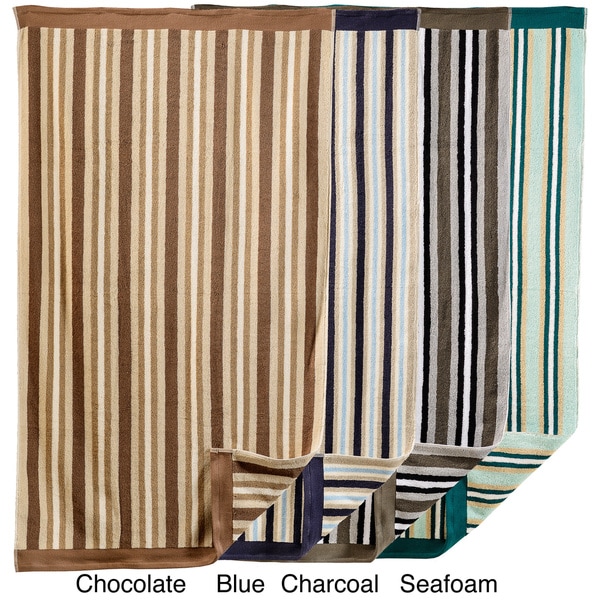 Superior Stripe Cotton Bath Sheet (Set of 2)