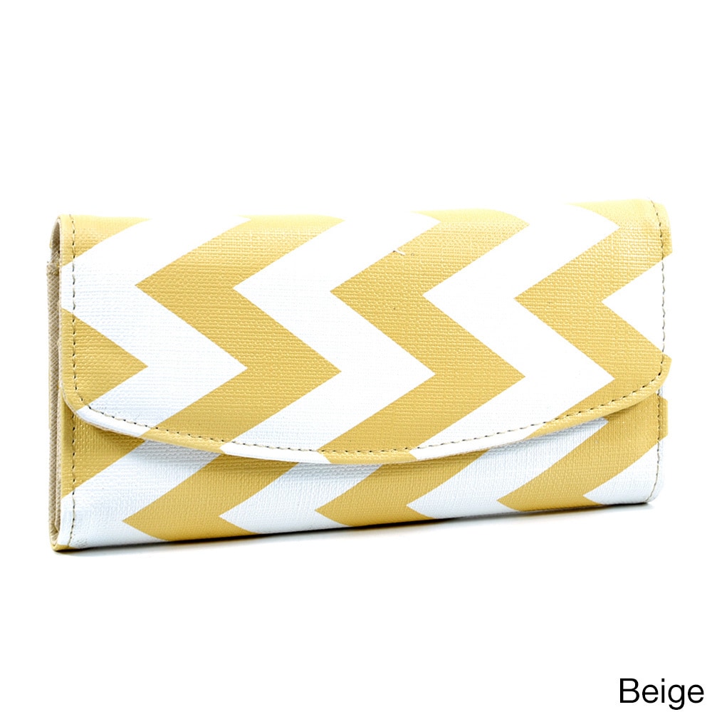 Chevron Tri fold Snap Closure Wallet