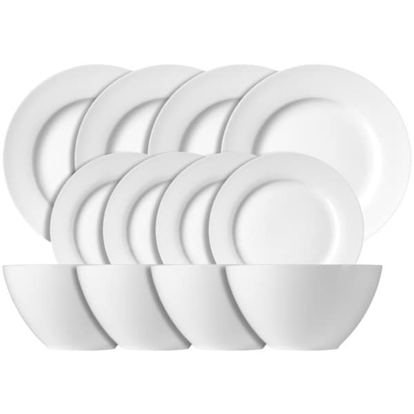 Luigi Bormioli White Dinnerware 12 piece Set Luigi Bormioli Casual Dinnerware