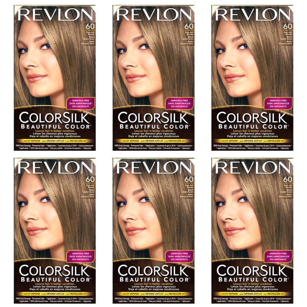 Revlon Colorsilk Dark Ash Blonde 60 Permanent Color Packs Of 6