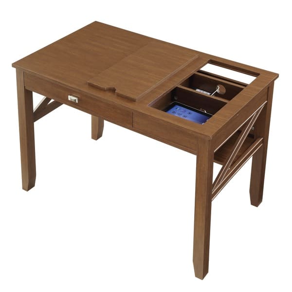 Shop Landon Multimedia Docking Station Computer Desk With Flip Up