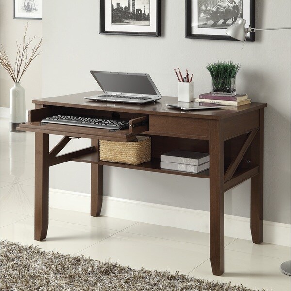 Shop Landon Multimedia Docking Station Computer Desk with Flipup White