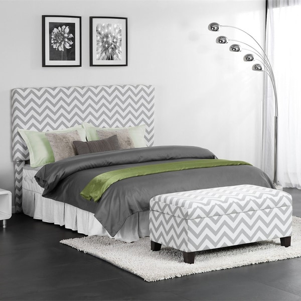 Chevron Accent Headboard dorel asia Headboards