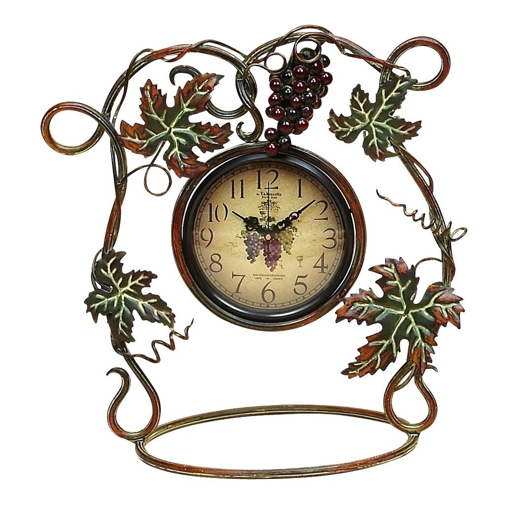 Merlot Metal Clock