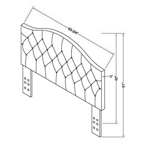 Furniture of America Kiff Modern Flax-Fabric Tufted Headboard