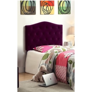 Furniture Of Americafurniture Of America Kiff Modern Flax Fabric Tufted Headboard Purple Twin Dailymail