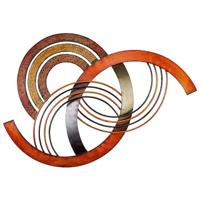Multi Colored Metal Abstract Home Wall Decor