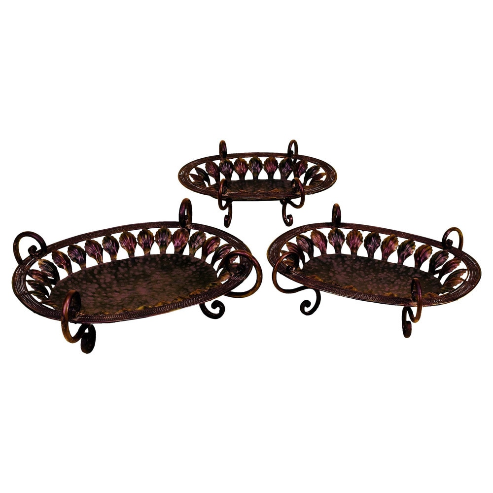 Metal Tray (set Of 3)